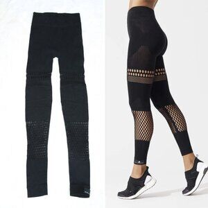 ADIDAS by STELLA MCCARTNEY Warp Knit High-Waist Cut-Out Tights